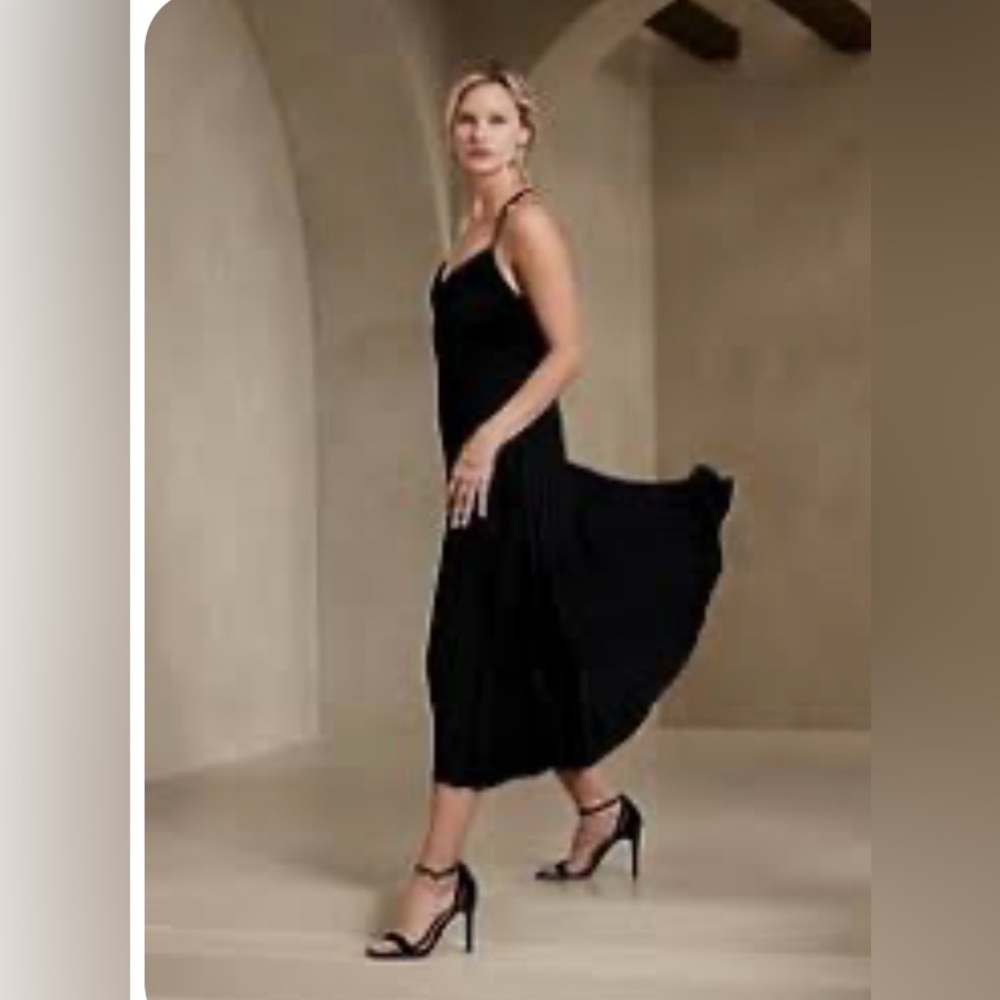 Banana Republic Black Midi Dress